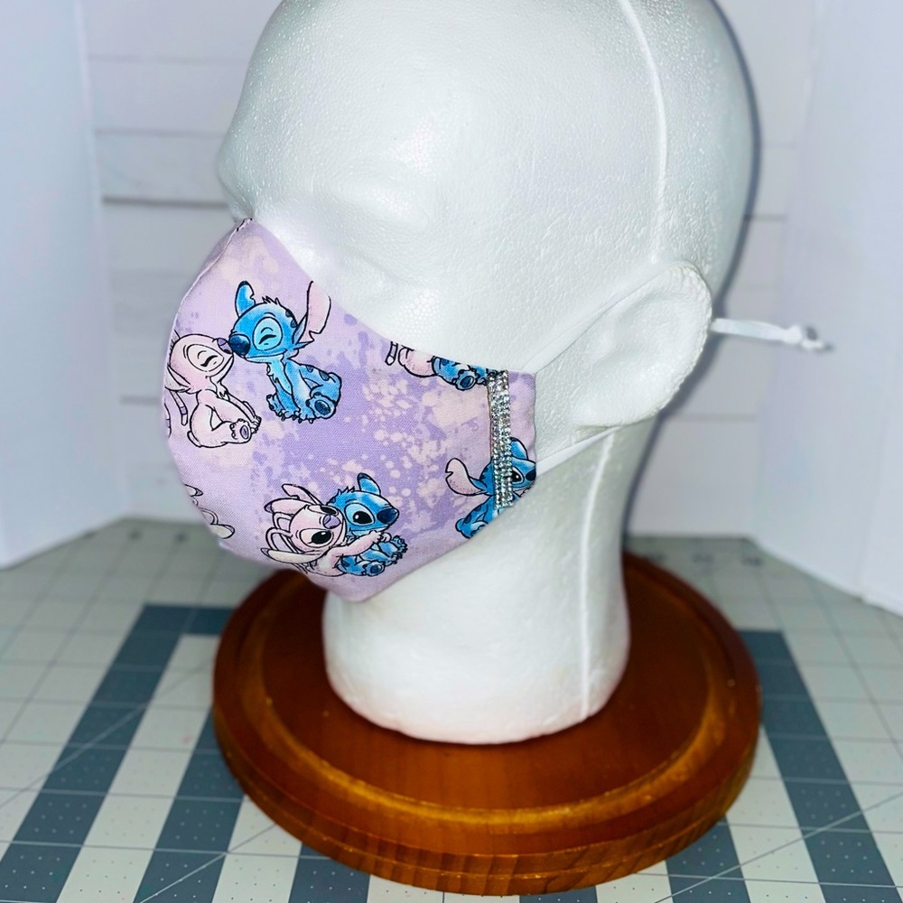 Disney stitch and angel face mask glam
